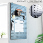VIVO Steel Hanging Pegboard, 20 x 25 inch Magnetic Peg Board with Clamps Fitting up to 1.9 Inch Surfaces, Accessory Organizer, Black, PP-PB25H - Image 6