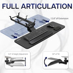 VIVO Premium Black Under Desk 34 x 11 in Keyboard Tray, MOUNT-KB34P-B - Image 4