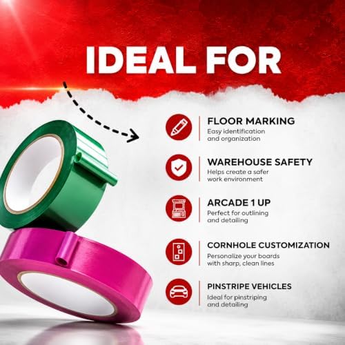 MAT Vinyl Marking Tape Terracotta - 6 inch x 36 yds. for Safety Floor Marking (School Gym, Restaurants, Warehouse), Dance Floor Splicing, Pinstriping Cars & Boats - Image 3