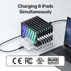 Unitek 96W 10-Port USB iPad Charging Station with Quick Charge 3.0 - Image 2