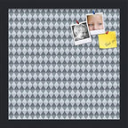 PinPix 13x13 inch Cork Bulletin Board. This Decorative Framed Pin Board Comes with Diamond Pattern in Grey and Blue Design and Satin Black. Ideal for Home, Office Decor or School (PinPix-227) by PinPixBulletinBoards