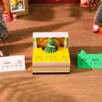 3D Calendar 2027, 3D Creative Time Piece Calendar 2027，Daily Tear-Off Memo Pad with Light, Paper Carving Desktop Decoration, 3D Art Calendar Memo Pad,Unique Holiday Craft Gift (Window Christmas tree) - Image 3