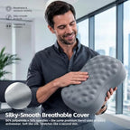 Foot Rest Under Desk, Memory Foam Ergonomic Footrest, Grey - Image 2