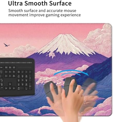 XXXL Extended Desk Mat 48"x24", Japanese Wave Aesthetic Gaming Mouse Pad - Image 3