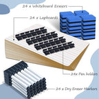 JUSTPAT 24 Pack Dry Erase Boards, 9"x12" Double Sided Easel Small Whiteboards with Lines for Kids, Students, Education Teacher Classroom, Mini Portable White Boards with 24 Markers, 24 Erasers - Image 5