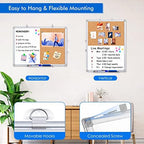 Magnetic White Board and Cork Board Combo 24" x 18" Aluminum Frame - Image 4