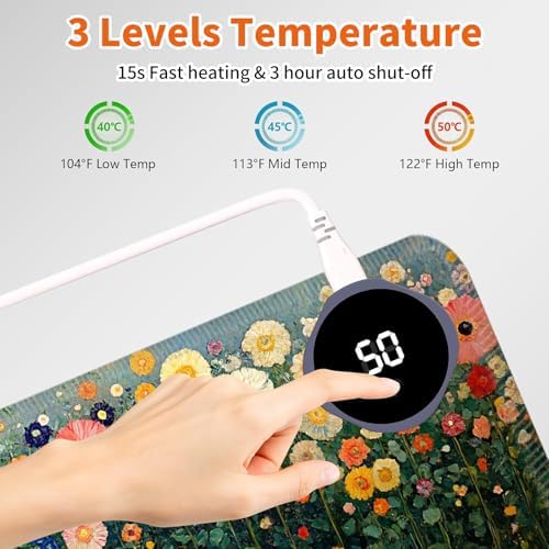 Heated Desk Pad & Mouse Pad, 3 Heat Levels, 3-Hour Auto Shut-Off - Image 5