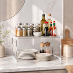 Youyole 4 Set Adjustable Cabinet Organizer, Expandable Steel Kitchen Rack - Image 4