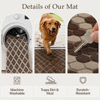 48"x60" Office Chair Mat for Hardwood Floor, Non-Slip Washable Brown Coffee - Image 7