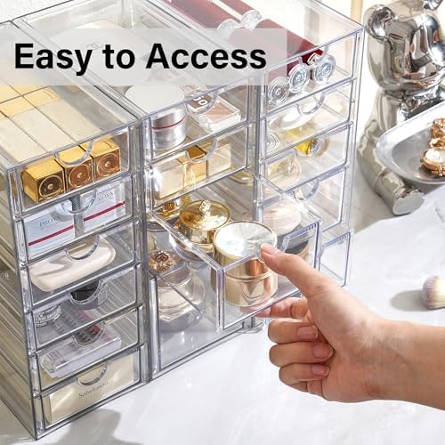 Prsildan 15 Drawers Teacher Toolbox Acrylic Containers, Set of 3 - Image 4