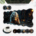 Desk Mat, Mouse Pad with Wrist Rest, 4-in-1 Large Mouse Pads for Desk, Ergonomic Mouse Pad and Keyboard Wrist Rest Gaming Keyboard Mat for Office,White Tiger by EFGWSDER