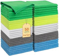 Microfiber Cleaning Cloths – 50 Pack, 15"x15" Ultra Soft, Lint-Free, Quick-Dry Towels for Cleaning Car, Home, Kitchen & Garage – Reusable Microfiber Rags by PioFiber
