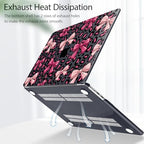 Tuiklol for 2025 2024 2023 MacBook Air 15 inch Case M4 M3 M2 Chip, Model A3241 A3114 A2941 Hard Shell Case with Keyboard Cover & Screen Protector for MacBook 15.3'' Cover, Leopard Print Bow - Image 4