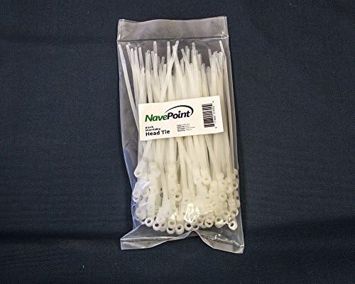 NavePoint 8 Inch Mount Head Screw Cable Wire Zip Tie 50 lbs Natural White 1000 Pack Lot Pcs - Image 4