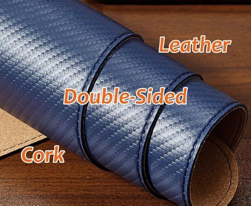 Cork Desk Mat Pad, Dual-Sided Mouse Pad for Office and Home, Ideal for Large Mouse Pad and Desk Mats on Top(Blue,140x60cm) - Image 2