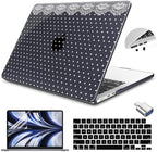 Teryeefi Black Dots Case Cover for MacBook Air 13.6 inch M5 M4 M3 M2 Chip (2022-2026 Release) by Teryeefi