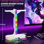 Dual Headphones Stand with Charger for Men, Headset Holder Stand for Desk - Image 5
