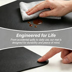 Leather Desk Pad Protector,Non-Slip Mouse Pad,Laptop Desk Pad,Office Mouse Mat,Waterproof Leather Desk Blotter,Desk Writing Pad for Office Work/Home/Decor (Black,24"x 47") - Image 5