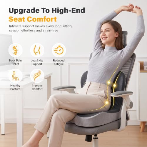 CHANCEE X-Large Ergonomic Seat Cushion with Lumbar Support (Grey) - Image 4