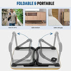 Zapuno Foldable Laptop Bed Table Multi-Function Lap Bed Tray Table with Storage Drawer and Water Bottle Holder, Serving Tray Dining Table with Slot for Eating, Working on Bed/Couch/Sofa - Image 6