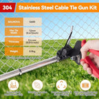 200pcs Metal Zip Ties Gun Tool Set Upgraded Stainless Steel Cable Tie Gun - Image 2