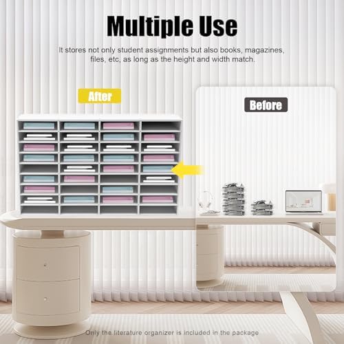 36-Slot Literature Organizer, Desktop File Holder Office Mailbox Sorter - Image 5