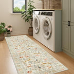 DUKINO 2x7 Runner Rug for Hallway, Washable Kitchen Rugs Non Slip, Beige - Image 7