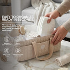 Koala Babycare Baby Diaper Caddy Organizer - Large Portable Nursery Storage Baby Basket with Handles for Newborn Essentials, Diapers, Wipes - Changing Table Caddy Organizer for Boy & Girl - Image 4