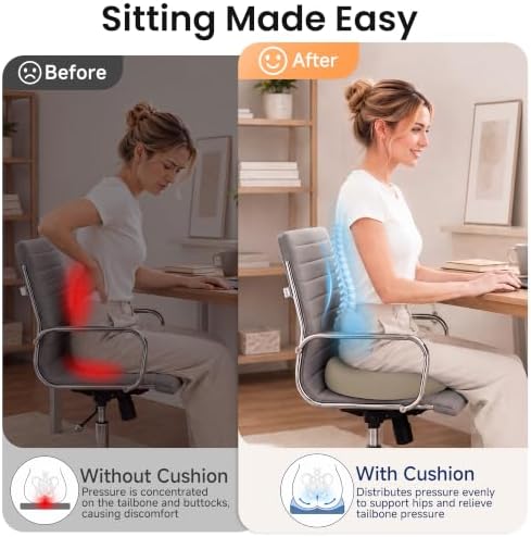 CloudBliss Donut Pillow Stadium Seat Cushion for Tailbone Pain Relief and Hemorrhoids, Memory Foam Seat Chair Cushion, Portable Seat Cushions for Bleachers, Car, Home & Office - Image 5