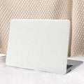Seorsok Compatible with MacBook Pro 16inch Case 2026-2021 M5 M4 M3 M2 M1 A3429 A3428 A3403 A3186 A2780 A2485,Elegant Fabric Leather Plastic Hard Shell Case&Keyboard Cover,White Woven No Logo Cutout by Seorsok