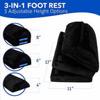 EverRest Under Desk Footrest for Office Use - Warmer Feet, 3 Adjustable Heights - Tall Ergonomic Foot Rest Stool for Gaming Chair, Computer - Leg Support for Work from Home - Image 4