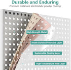 Peg Board Display Stand with Extra 32 Hooks 24" X70” Pegboard - Image 6
