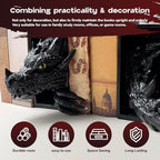 Dragon Bookshelf Decor,Dragon Bookends,Gothic Fantasy Bookends - Image 4