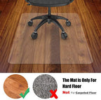 Azadx Large Chair Mat for Hardwood Floor 46 x 53'' Durable Office Chair Mat - Image 4