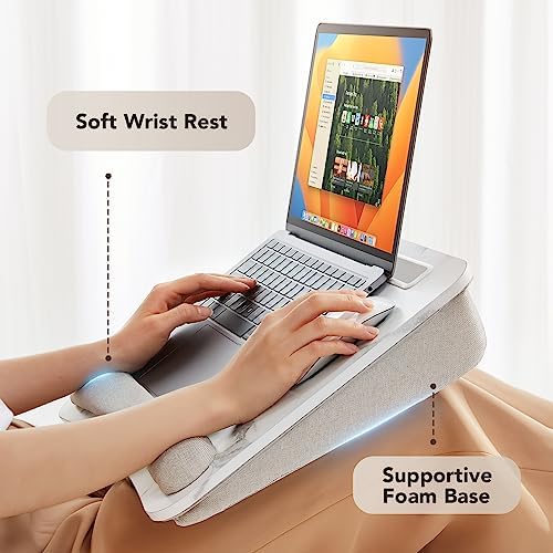 HUANUO Laptop Lap Desk with Cushion, Fit up to 15.6" Laptop, Marble - Image 5