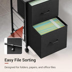 DEVAISE 2 Drawer Mobile File Cabinet, Rolling Printer Stand - Image 4