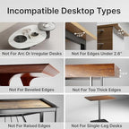PEGZONE Desk Extender Tray, 24" x 12", with Storage Drawer, Medium, Walnut - Image 2