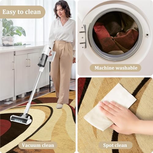 Office Chair Mat for Hardwood Floor, 60"x45" Easy Glide Computer Desk Mat Protector for Rolling Chair Under Desk Rug Nonslip Backing, Machine Wash, (Modern) - Image 6