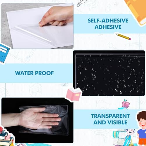Outus 200 Pcs Self Adhesive Shop Ticket Holders, 5 x 8 Inch - Image 3
