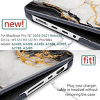 DONGKE Compatible with MacBook Pro 16 Inch Case (2026-2021 Release, M5 M4 M3 M2 M1 Pro/Max Chip), Plastic Hard Shell Cover with Keyboard Cover & Screen Protector for MacBook Pro 16", Abstract Marble - Image 2