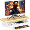 Monitor Stand Riser, 24 Inch Wood Desk Monitor Riser for Laptop/PC/Printer by NestNeatHome