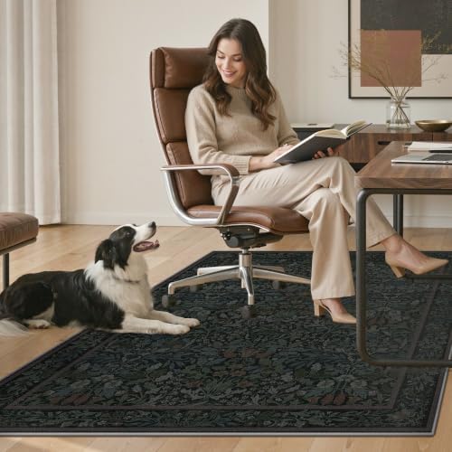 36"x60" Office Chair Mat for Hardwood Floor, Non-Slip Washable Dark Green - Image 7
