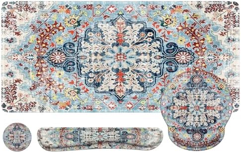 iLeadon Ergonomic Mouse Pad with Wrist Rest, 4in1 Desk Mat Set by iLeadon