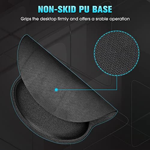 Yunsailing 8 Pack Ergonomic Mouse Pad with Wrist Rest Gel Foam,Black - Image 5