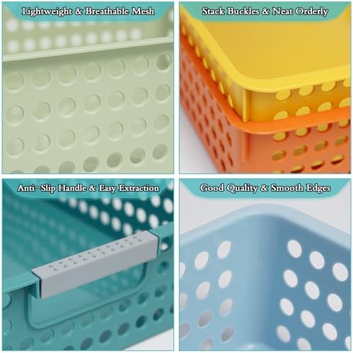 Soddeph A4 Paper Tray with Grip Handles, Plastic Book Basket - Image 4