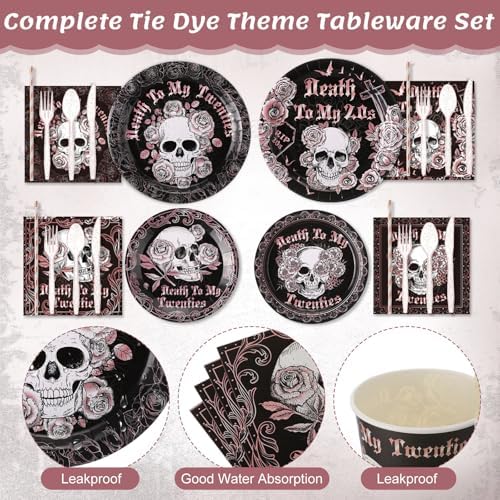 450 Pcs Tableware Set, Serve 50, Rose Gold and Black, Death to My 20S - Image 3
