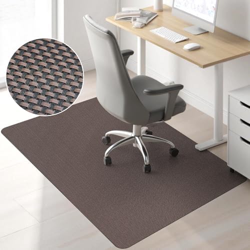 Sycoodeal Chair Mat,36" x 48" Office Chair Mat for Hardwood and Tile Floor, Heavy Duty Floor Protector for Rolling Chairs,Non-Slip,Computer Mat for Home Office(Coffee) by SYCOODEAL