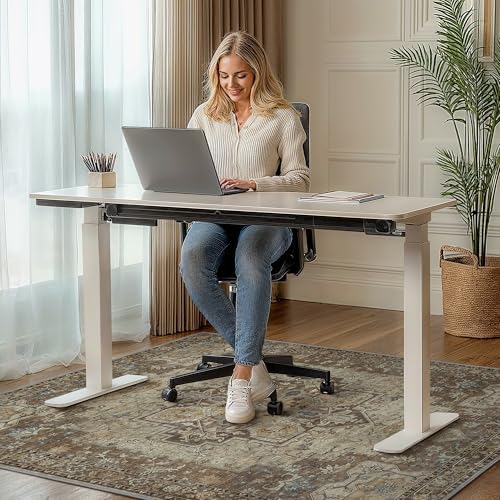 36"x60" Office Chair Mat for Hardwood Floor, Non-Slip Washable Brown - Image 2