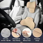 Coverado Lumbar Support and Car Neck Pillow, Ergonomic Memory Foam Desk Chair Cushion and Headrest Pillow for Car Office Chair, Sciatica & Neck & Tailbone Cushion - Image 6
