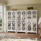 COFaR Metal Kitchen Cabinet, Pantry Storage Cabinets, 71" H Tall White - Image 2